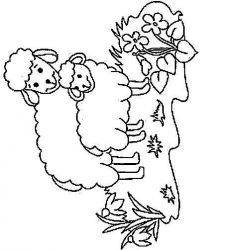 plansa de colorat animale oi #12