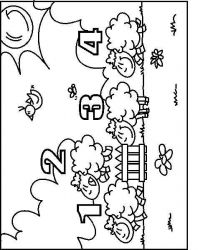 plansa de colorat animale oi #21