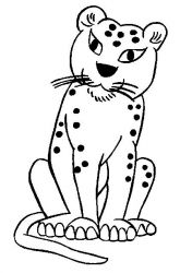 plansa de colorat animale pantere #6