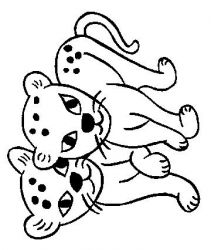 plansa de colorat animale pantere #7