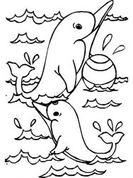 plansa de colorat animale pestisori #20