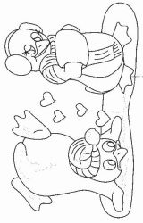 plansa de colorat animale pinguini #12