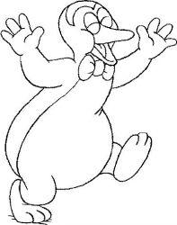 plansa de colorat animale pinguini #14