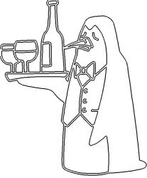 plansa de colorat animale pinguini #1