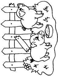 plansa de colorat animale #6