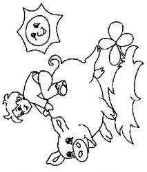 plansa de colorat animale #16