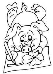 plansa de colorat animale #1