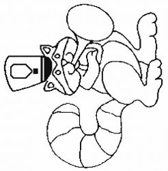 plansa de colorat animale #14