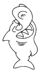 plansa de colorat animale rechini #6