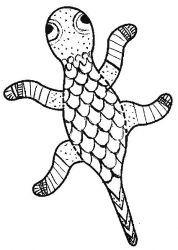 plansa de colorat animale soparle #8