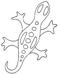 plansa de colorat animale soparle #10