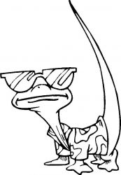 plansa de colorat animale soparle #11