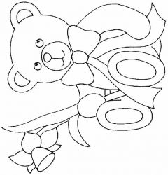 plansa de colorat animale ursuleti #5