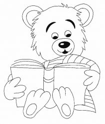 plansa de colorat animale ursuleti #7