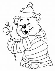 plansa de colorat animale ursuleti #9