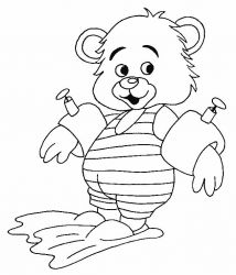 plansa de colorat animale ursuleti #10