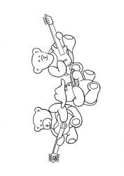 plansa de colorat animale ursuleti #11