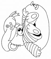 plansa de colorat animale ursuleti #12