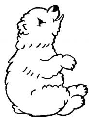 plansa de colorat animale ursuleti #15