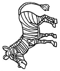 plansa de colorat animale zebre #4