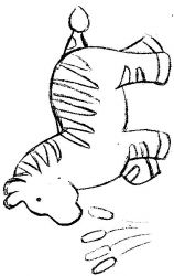 plansa de colorat animale zebre #6