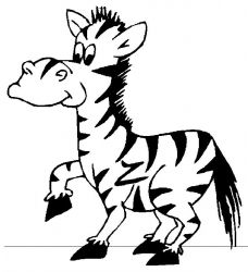 plansa de colorat animale zebre #7