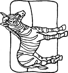 plansa de colorat animale zebre #10