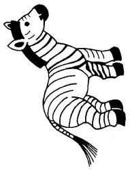 plansa de colorat animale zebre #15