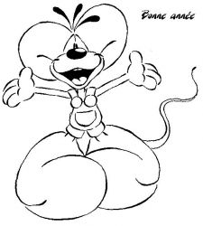 plansa de colorat anul nou #3