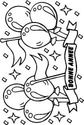 plansa de colorat anul nou #5