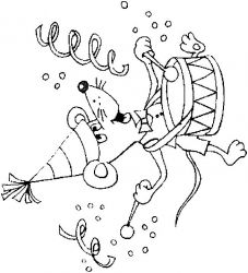 plansa de colorat anul nou #4