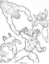 plansa de colorat aquaman #5