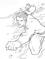 plansa de colorat aquaman #13