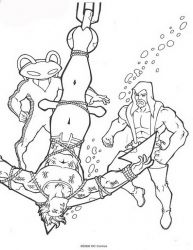 plansa de colorat aquaman #14