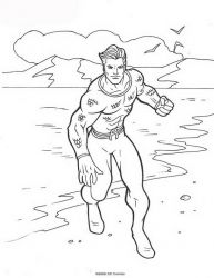 plansa de colorat aquaman #1