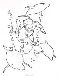 plansa de colorat aquaman #5