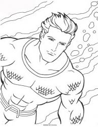 plansa de colorat aquaman #19