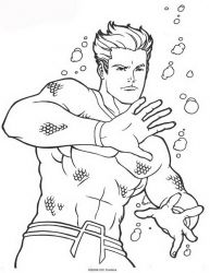 plansa de colorat aquaman #6