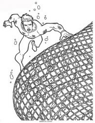 plansa de colorat aquaman #13