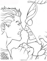 plansa de colorat aquaman #16