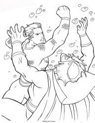 plansa de colorat aquaman #19