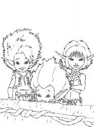 plansa de colorat arthur and the minimoys #4