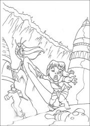 plansa de colorat atlantis #7