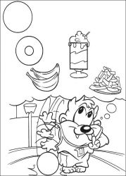 plansa de colorat baby tunes #6