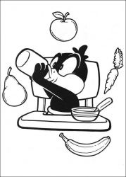 plansa de colorat baby tunes #18