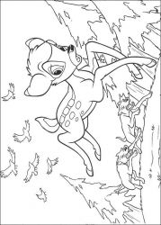 plansa de colorat bambi #1