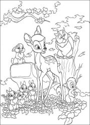 plansa de colorat bambi #8