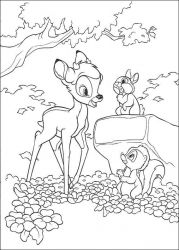 plansa de colorat bambi #10