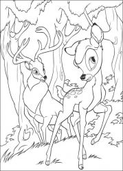 plansa de colorat bambi #12