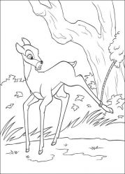 plansa de colorat bambi #17